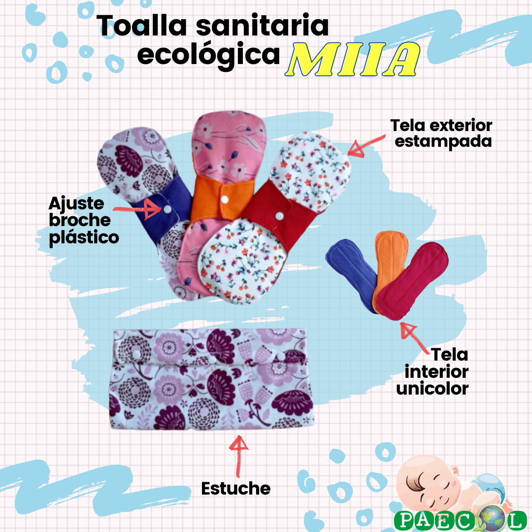COMBO TOALLAS HIGIÉNICAS ECOLÓGICAS MIIA